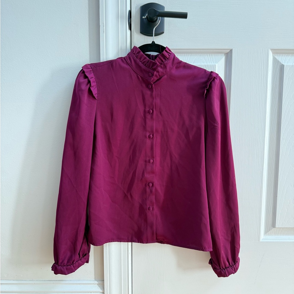Who What Wear Women's Blouse - Rich Purple